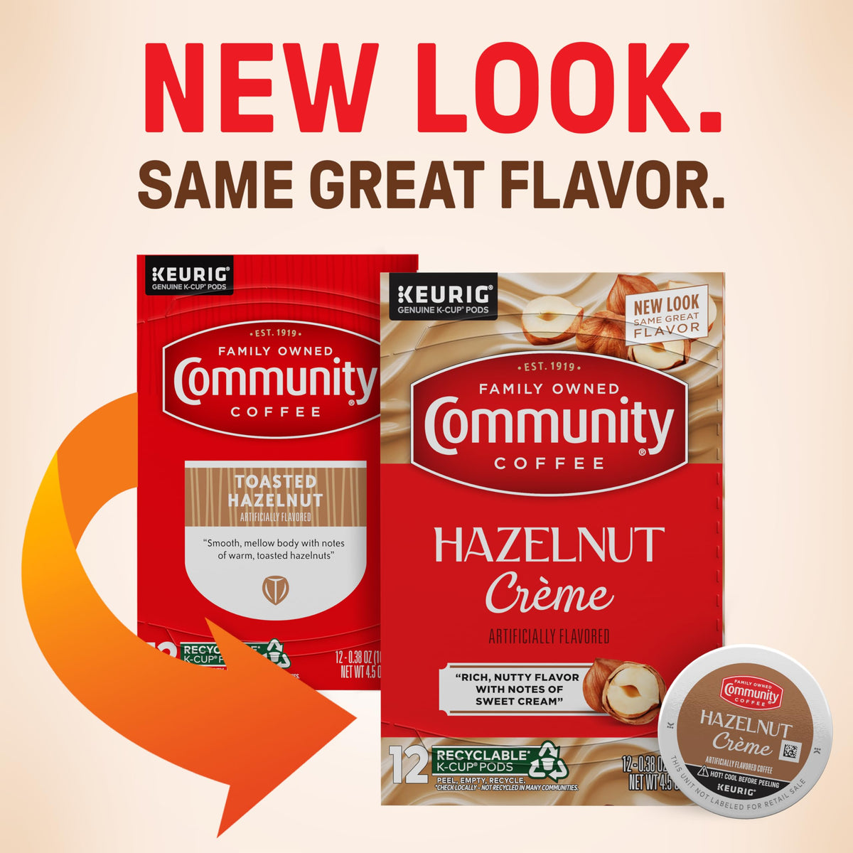 A brewed cup of Community Coffee Hazelnut Creme ready to enjoy
