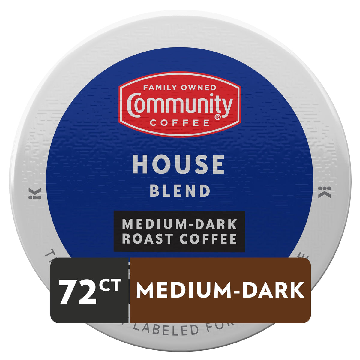 K-Cup compatible Community Coffee House Blend pods brewing a smooth, balanced cup quickly