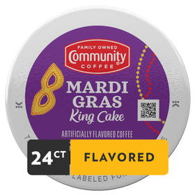King Cake pods packaging shown for home use.