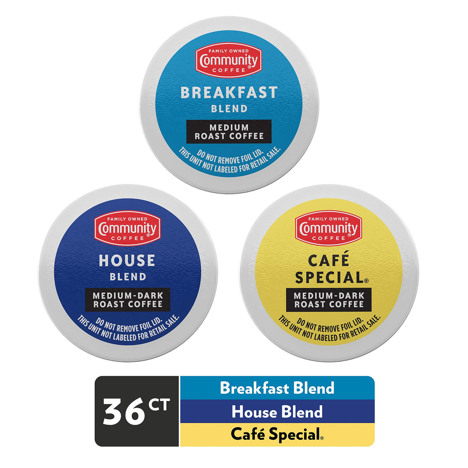 Community Coffee medium roast lover pack 36-count pods for Keurig brewers