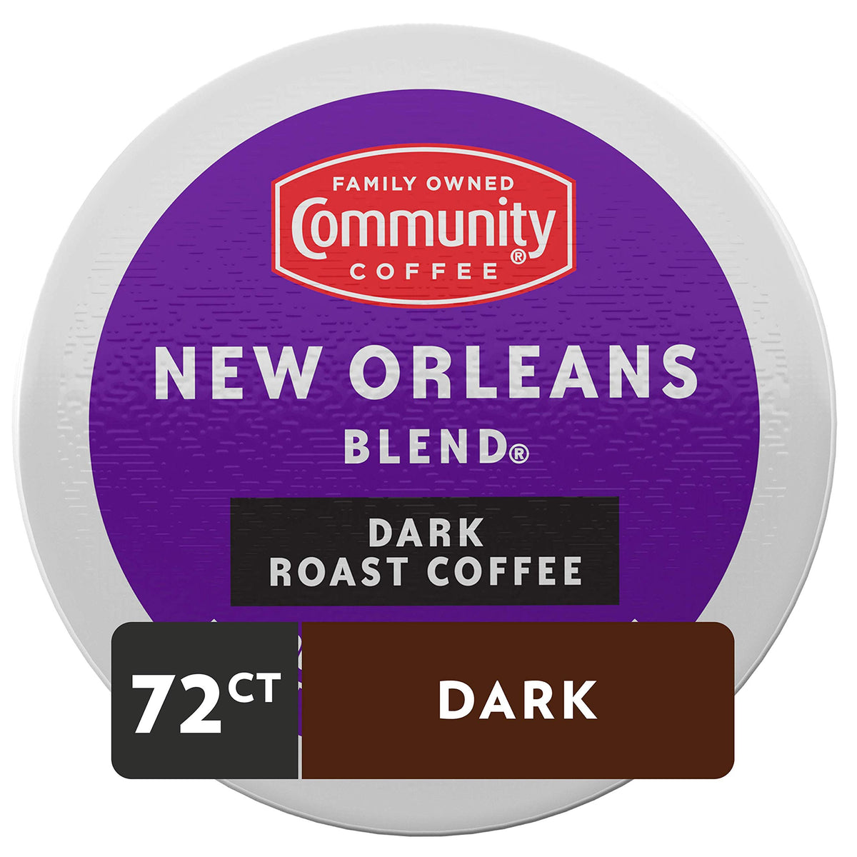 Community Coffee New Orleans Blend K-Cup pods for fast, consistent brews.
