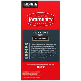 Keurig-compatible Community Coffee pods brew a consistent cup.