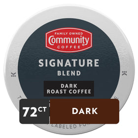 Dark roast Signature Blend pods with bold chocolate notes for discerning palates.