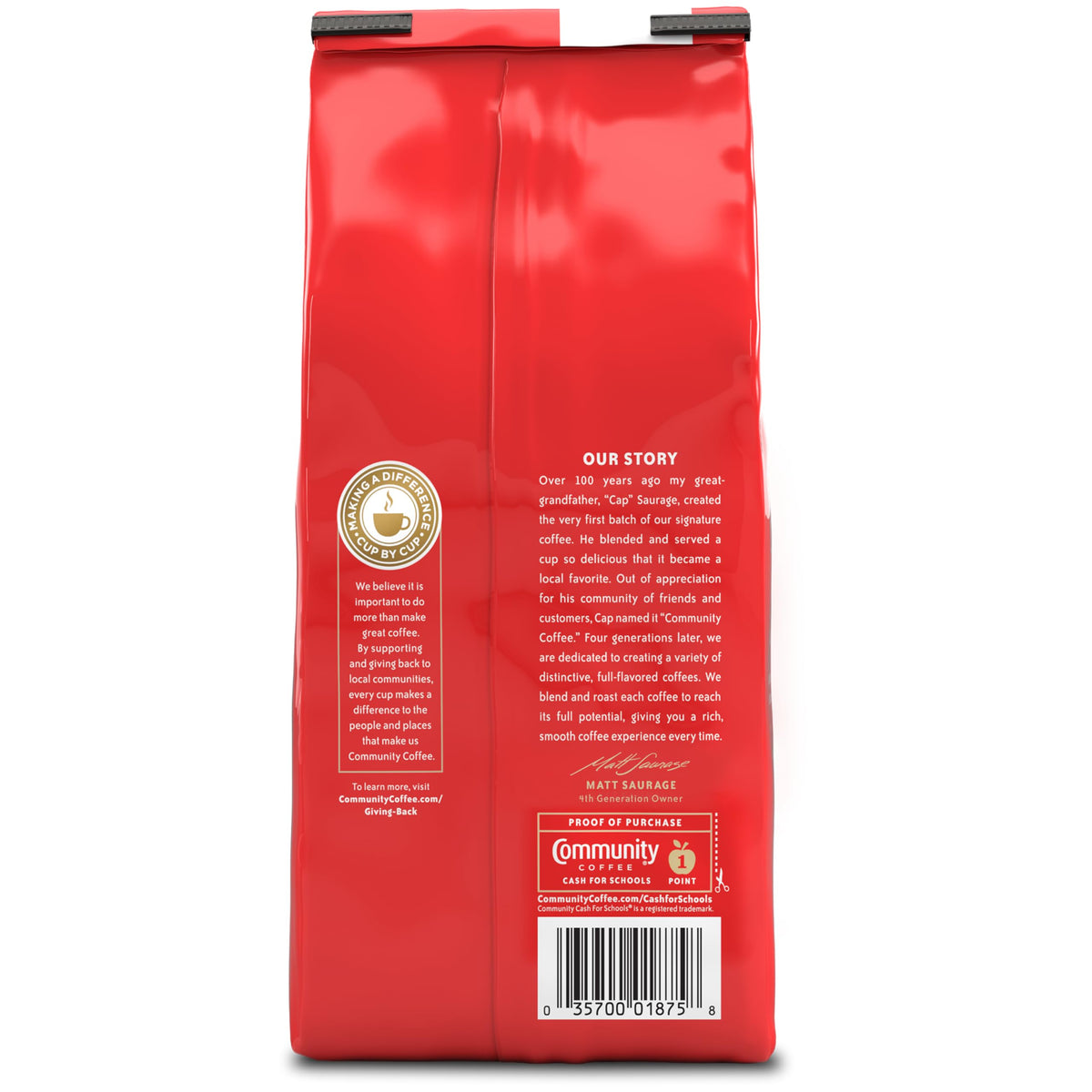 Fine grind for espresso using Community Coffee Signature Blend