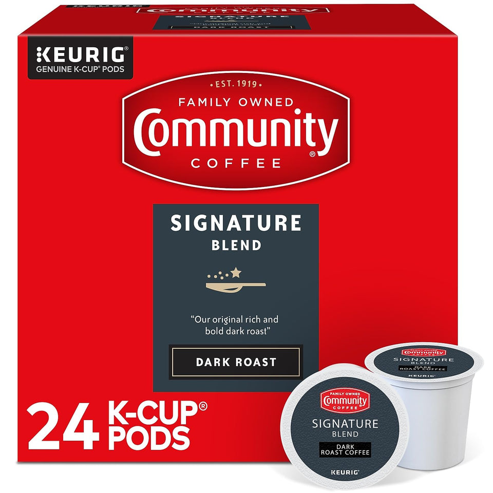 Community Coffee Signature Blend pods 24-count for convenient Keurig brewing