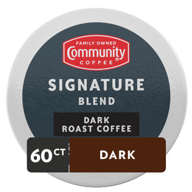 Signature Blend pods close-up showing rich dark roast aroma