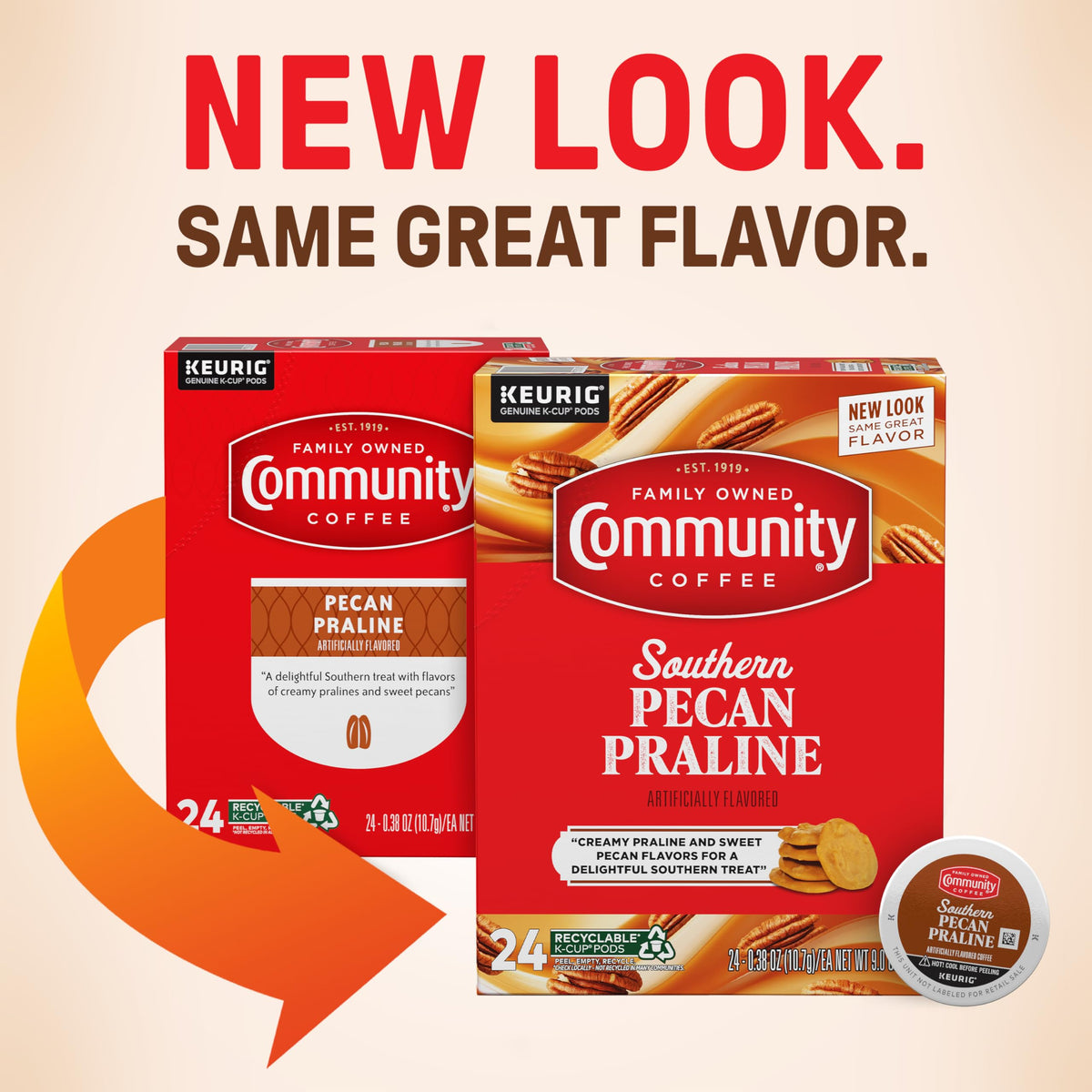 Community Coffee Southern Pecan Praline brewed cup with warm steam evokes cozy mornings.