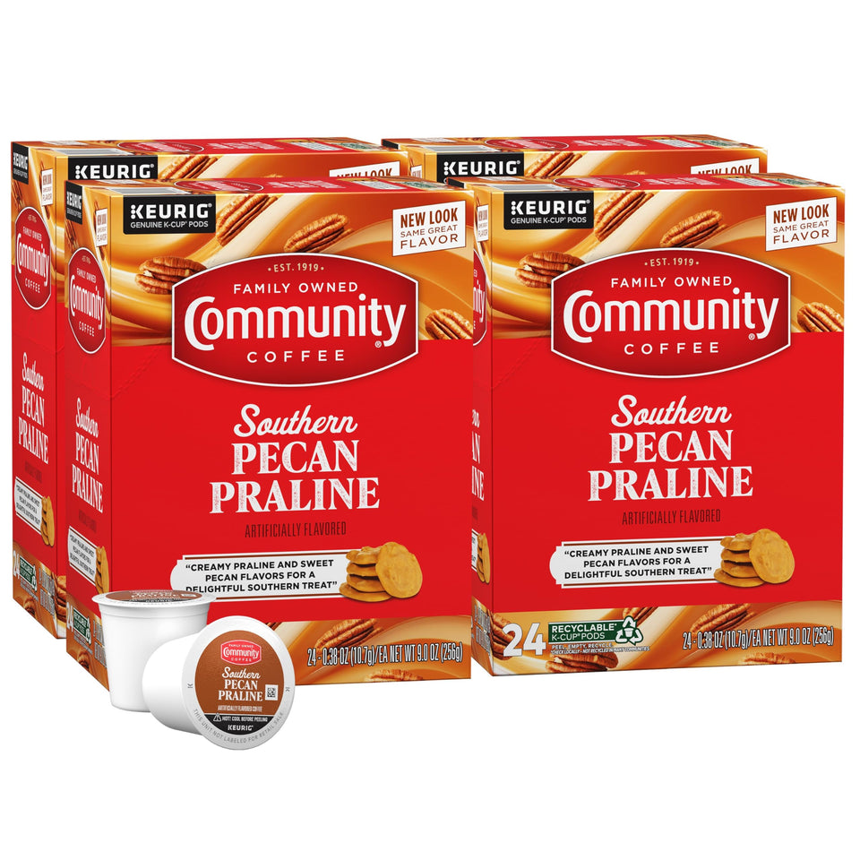 Community Coffee Southern Pecan Praline pack for quick mornings.