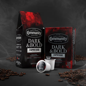 Community Coffee Arabica blend from Central and South America with rich aroma.