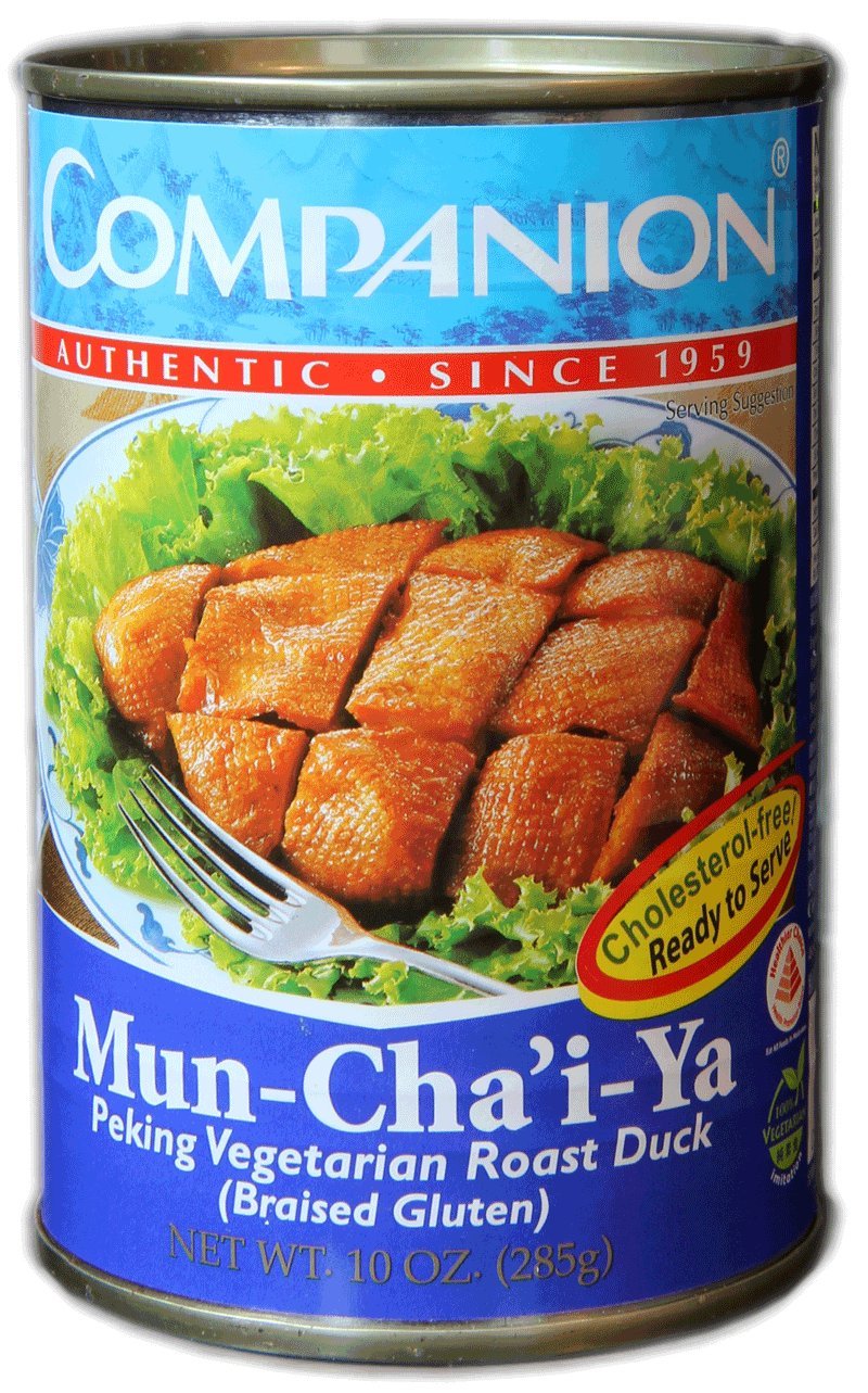 Companion Foods Peking Vegetarian Roast Duck can-pack for convenient vegan protein.