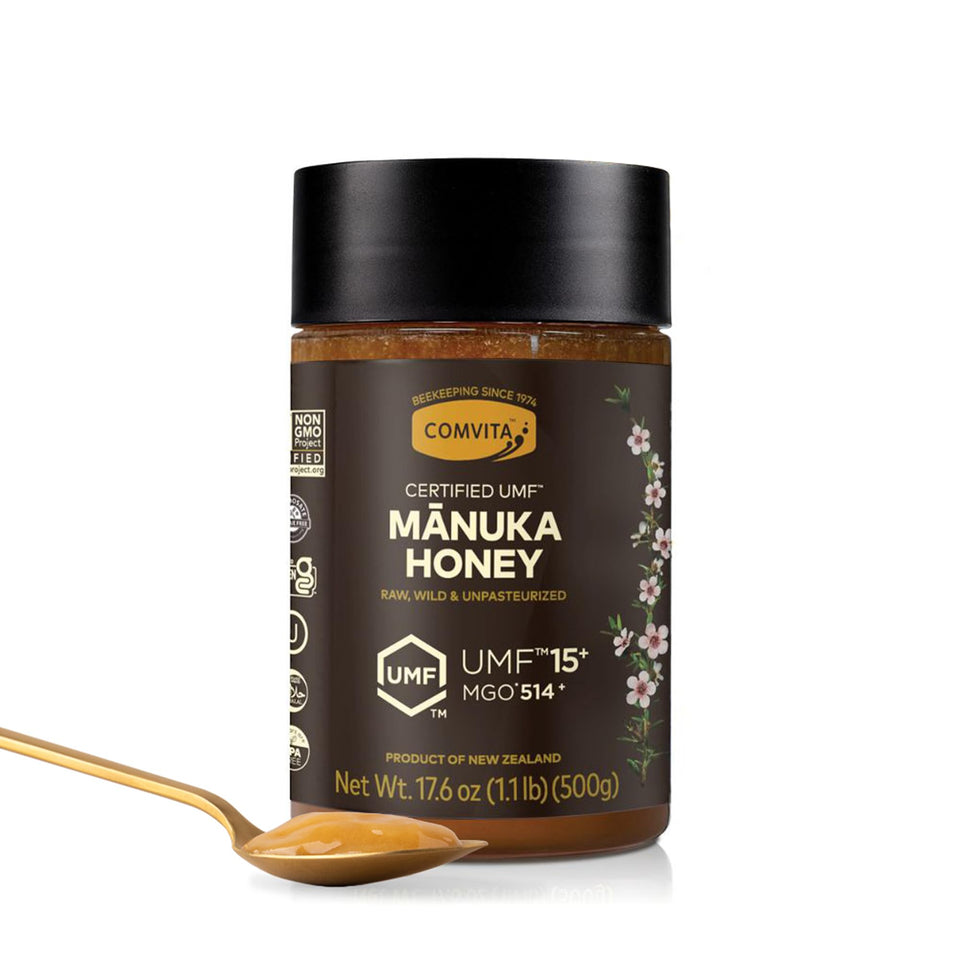 Comvita Manuka Honey UMF 15+ bottle pour for a pure daily ritual