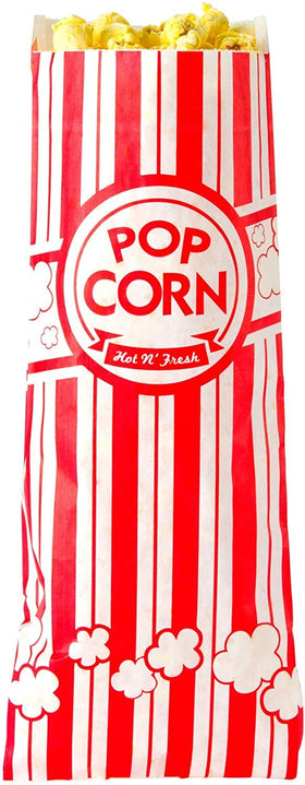 Concession Essentials 1oz popcorn bags with eye-catching graphics to boost impulse sales