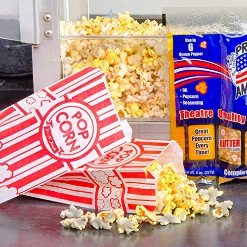 Concession Essentials 1oz popcorn bags designed for fast, convenient to-go service