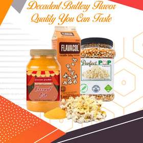 Concession Essentials Perfectware Popcorn Kit kernels 4lb ideal for large-batch popping