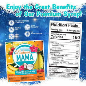 Bahama Mama Slush Mix displayed at a concession stand for customers