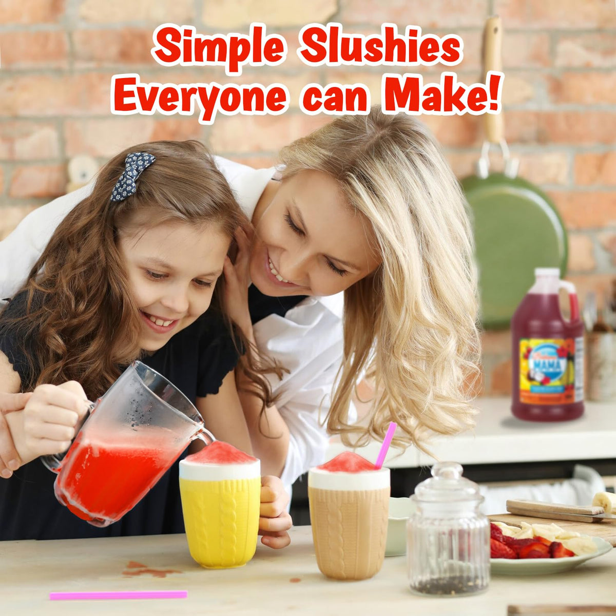 Concession Express Bahama Mama Slush Mix bottle pouring for events