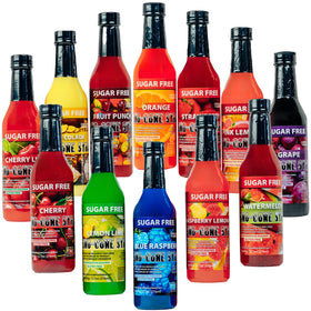 Concession Express blue raspberry snow cone syrup bottle for bold, refreshing treats at home