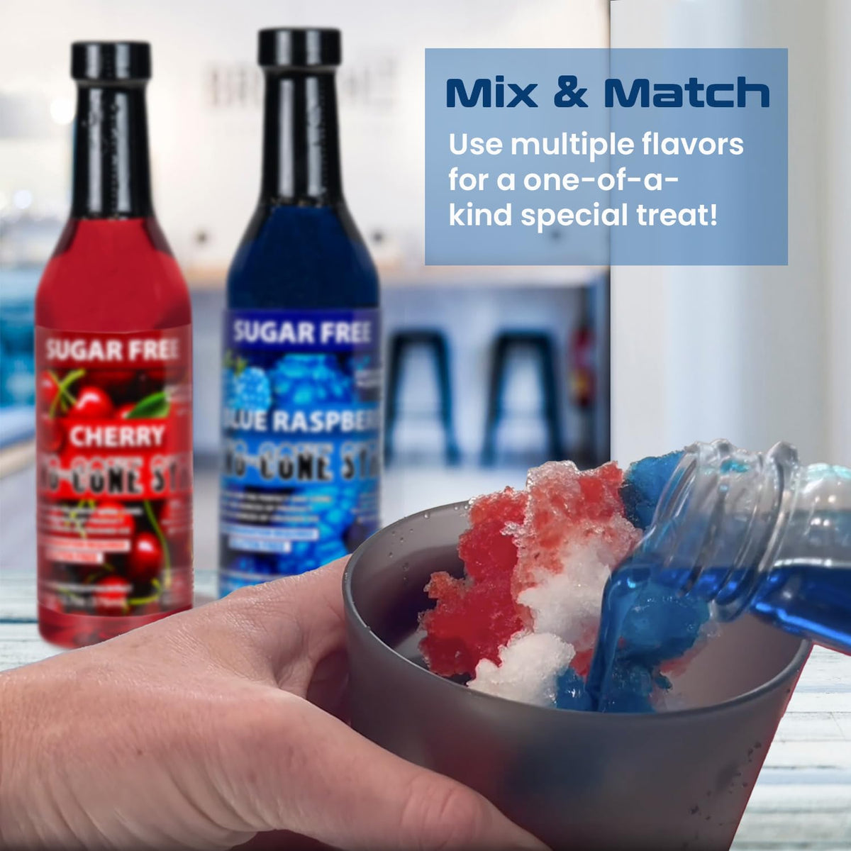 Concession Express cherry snow cone syrup enhances parties with lasting flavor without added sugar