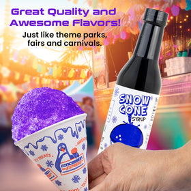 Concession Express orange sno-cone syrup bottle adds citrus brightness to treats