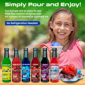 Concession Express Bahama Mama bottle pour over shaved ice for tropical flavor