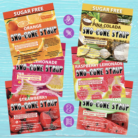 Concession Express strawberry snow cone syrup delivers fruity aroma and smooth flavor for treats