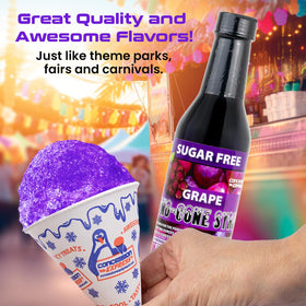 Concession Express lemon lime sugar free snow cone syrup for tangy snow cones and slush beverages