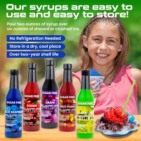 Concession Express watermelon snow cone syrup offers juicy finish and kid-friendly color