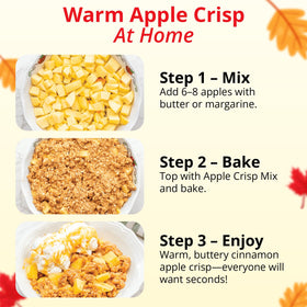 Concord Foods Apple Crisp Mix crumb topping being stirred for easy prep
