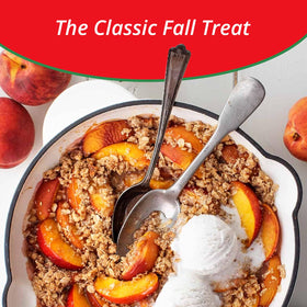 Concord Foods Apple Crisp Mix measuring ingredients on a kitchen counter