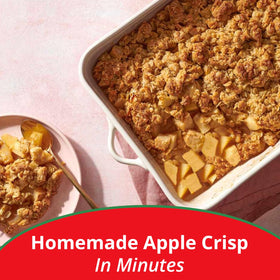 Concord Foods Apple Crisp Mix in oven baking to golden perfection
