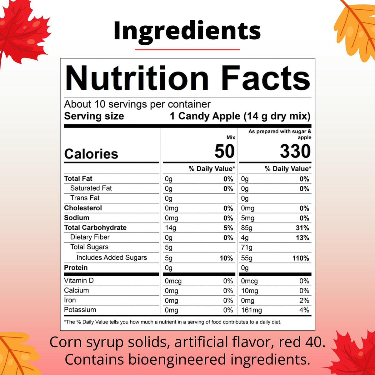 Concord Foods Candy Apple Mix Powder with red coating for quick carnival-style apples.