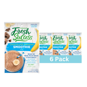 Concord Foods Chocolate Banana Smoothie Mix pouch shows convenient packaging for quick breakfasts.