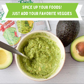 Concord Foods Extra Spicy Guacamole Mix package back highlights authentic ingredients