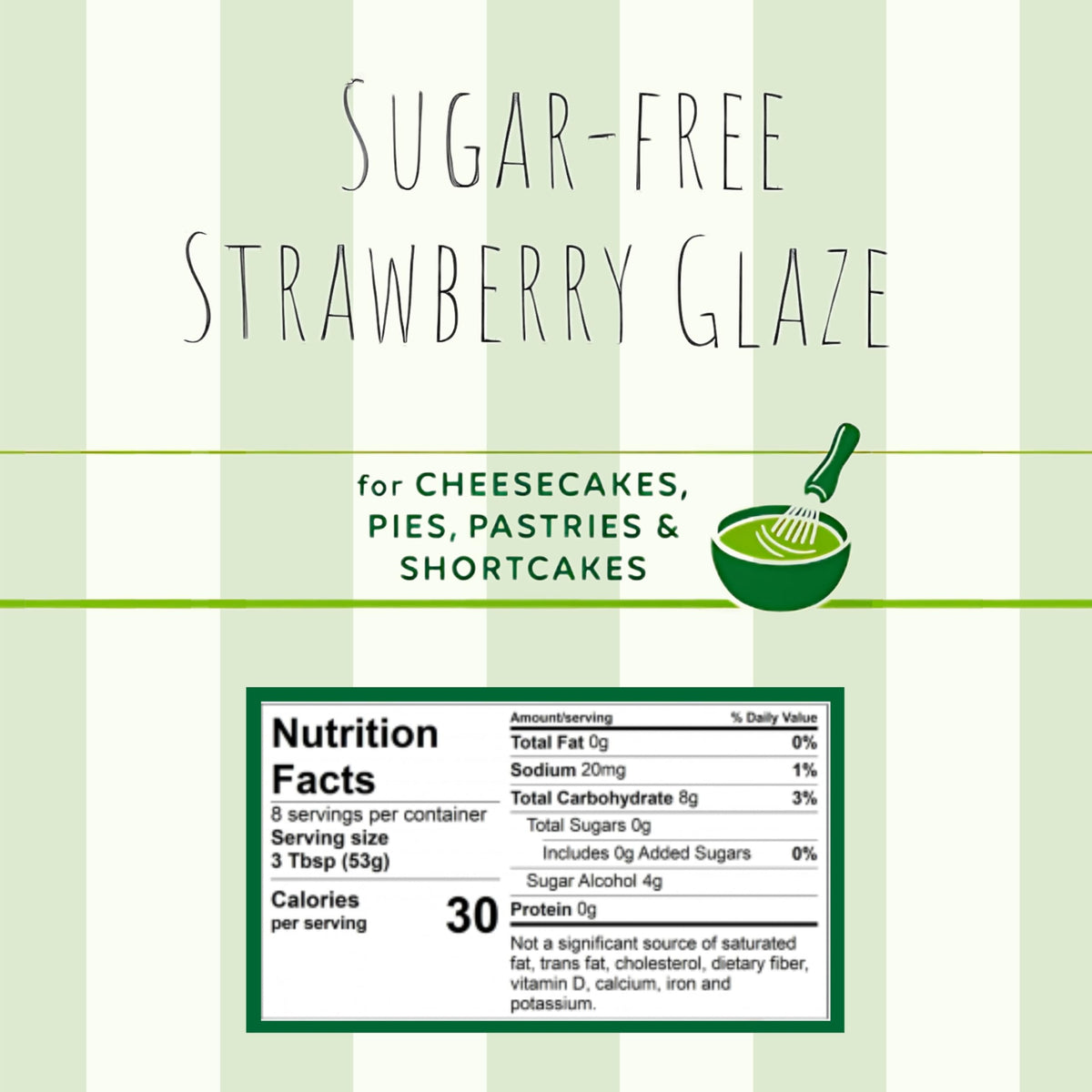 Concord Foods Sugar Free Strawberry Glaze pouch ideal for easy pie fillings.