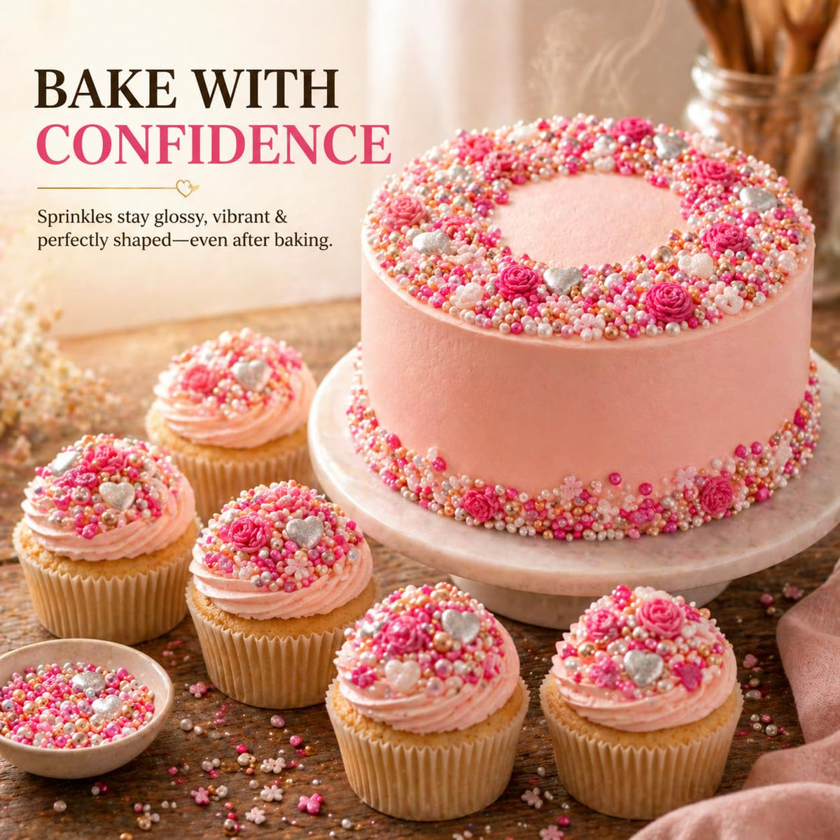 Confect Celebration-ready sprinkles are perfect for birthdays and anniversaries.