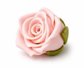 Confect ready-to-use edible rose topper for quick decorating.
