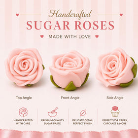 Confect edible rose topper on cupcake for quick, pretty party desserts.