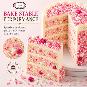 Confect Sprinkles on Cake demonstrate color and dimension for celebrations.