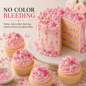 Confect Vermcelli pieces add bold texture and sparkle to treats.