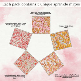 Confect white pearl sprinkles jar for elegant cookies