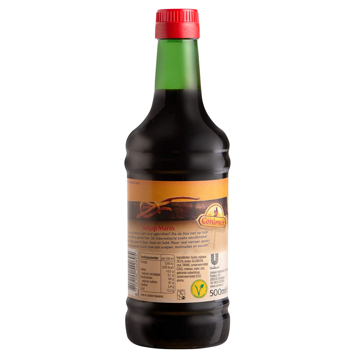 Conimex Ketjap Manis pour demonstrates a rich glaze for finishing dishes