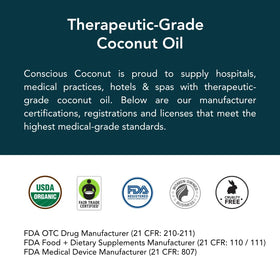 Conscious Coconut farm-fresh guarantee label emphasizing freshness.