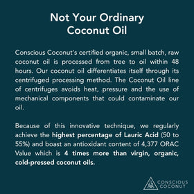 Conscious Coconut non-greasy oil ideal for facial application.