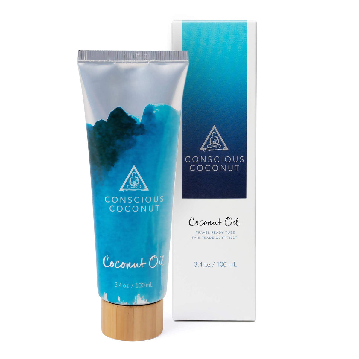 Conscious Coconut travel tube front view for on-the-go skin care.