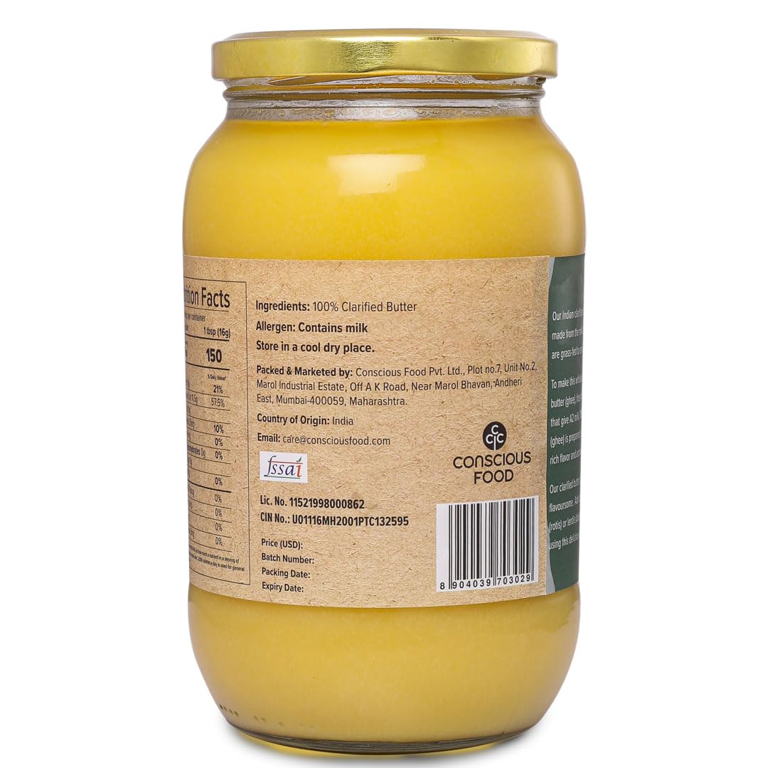 Conscious Food A2 ghee used in cooking for Indian cuisines.