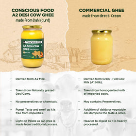 Conscious Food A2 ghee pours smoothly for velvety curries.
