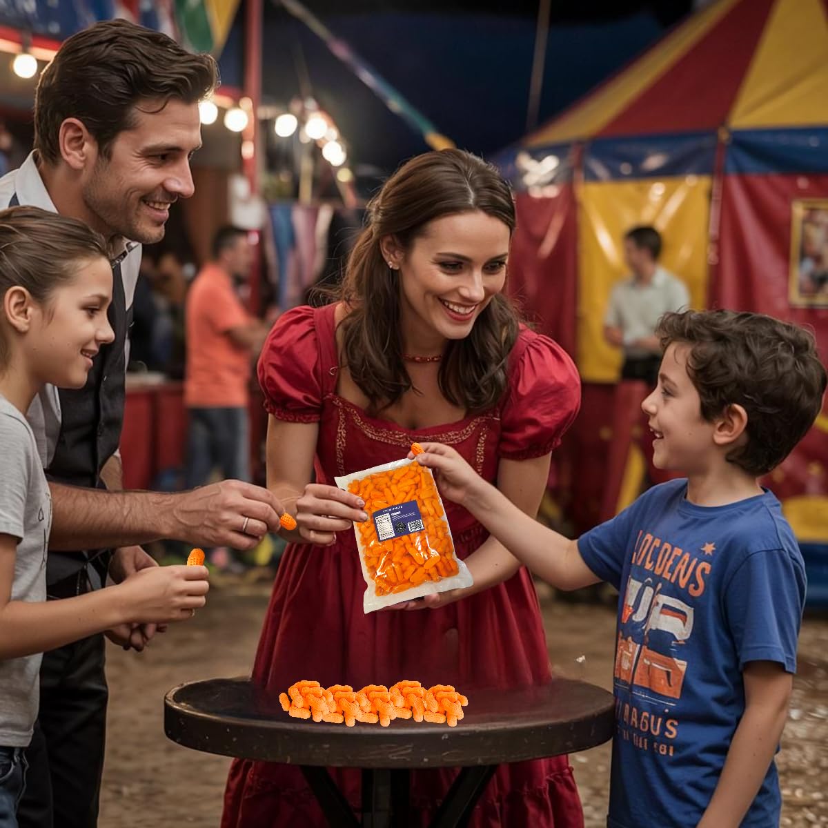 CONSCIOUS SEASONINGS circus peanuts party-display brighten snack trays and conversations.