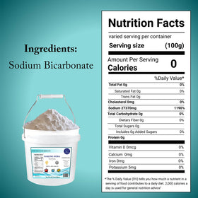 Conscious Seasonings Pure Baking Soda kitchen-cleaning solution shown for safe, non-toxic mess removal.