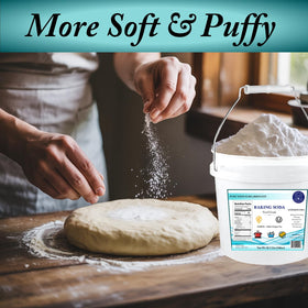 Conscious Seasonings Pure Baking Soda laundry-use highlighting detergent efficiency and fabric freshness.
