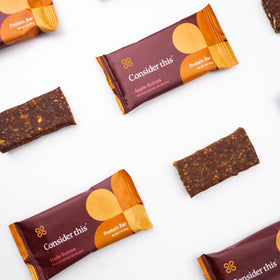 Consider This Bars multi-pack display in pantry